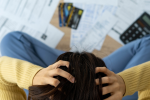 woman upset about her credit card bills